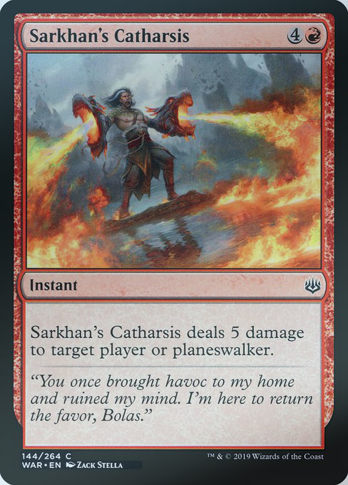 MTG Ms War Sakan's filthy Sarkhans Catharsis Red Rail 144 English flash
