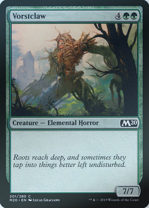 MTG Magic Storm M20 Hungry claw spirit Vorstclaw Green iron 201 English flash