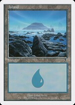 MTG万智牌 7ED 海岛 Island 基本地铁334 英文