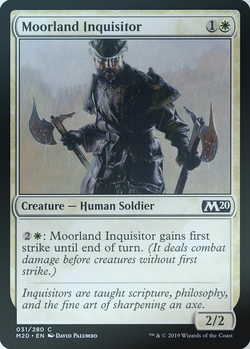MTG magic storm will M20 wilderness judge Moorland Inquisitor White iron 31 English flash