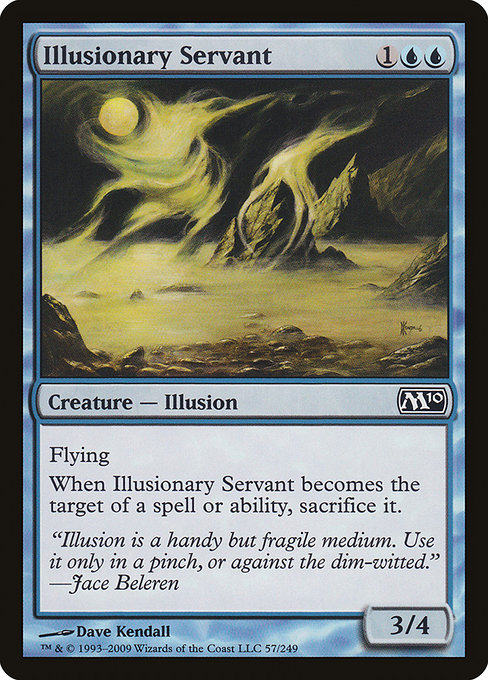 MTG Magic Landscape M10 Vanity Service Illusionary Servant Blue Iron 57 English