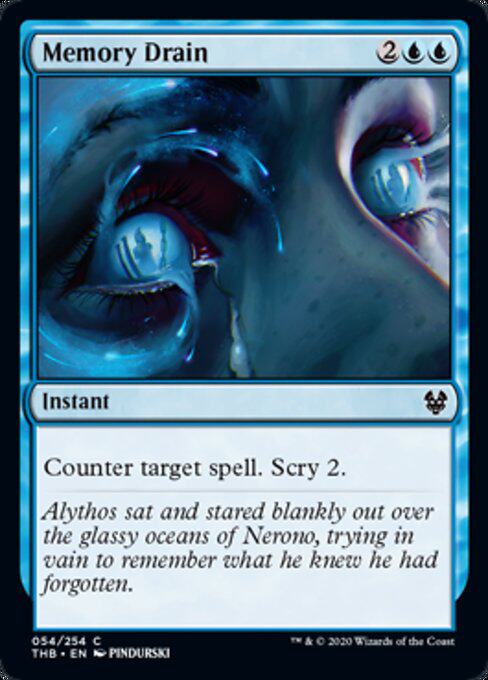 MTG MHB Wisdom Line draws memory Memory Drain Blue Iron 54 English