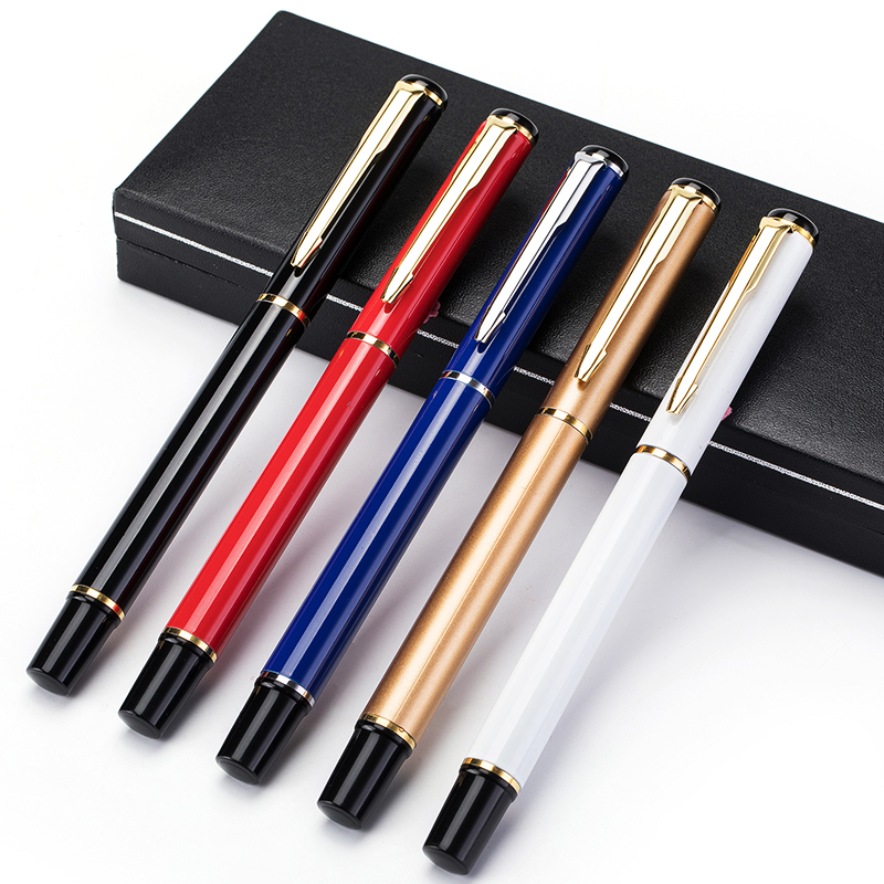Customized metal pen neutral pen signature pen carbon brush paint pen business office students laser engraved name can be printed logo advertising gift box Prize enterprise carving customized wholesale