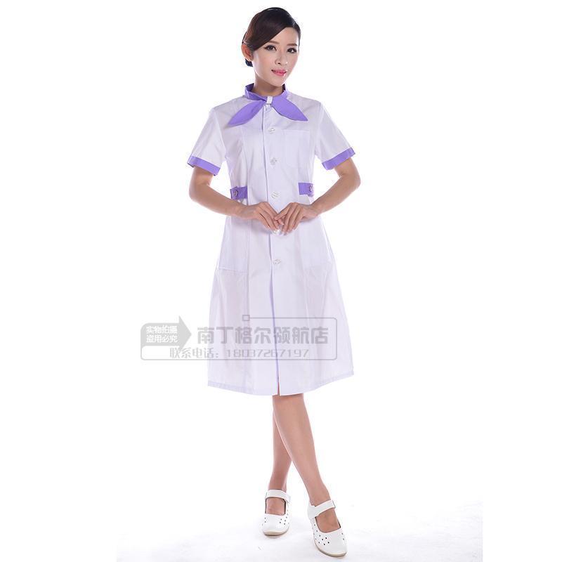 Nightingale nurse suit summer sleeve Lancet Guide Medical College Wei School Pharmacy White Coat Butterfly Bow