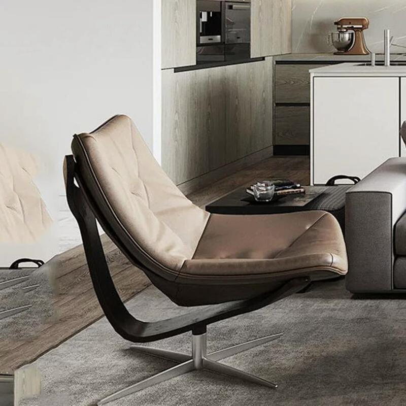 Designer Model House House Luo Qibao Single Leisure Chair Back Chair Swivel Rocking Chair Balcony Popular Lounge Chair