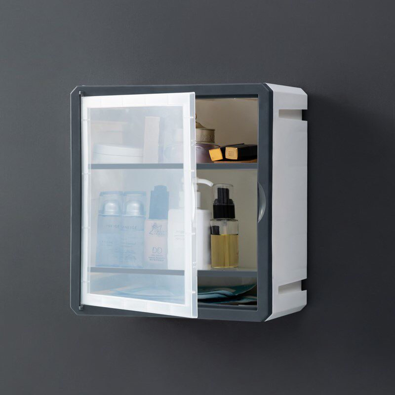 Desktop Storage Box Debris Finishing Box Home Wall-mounted Dust Resistant Large Number Cosmetic Makeup Desk Skin Care Products Shelf