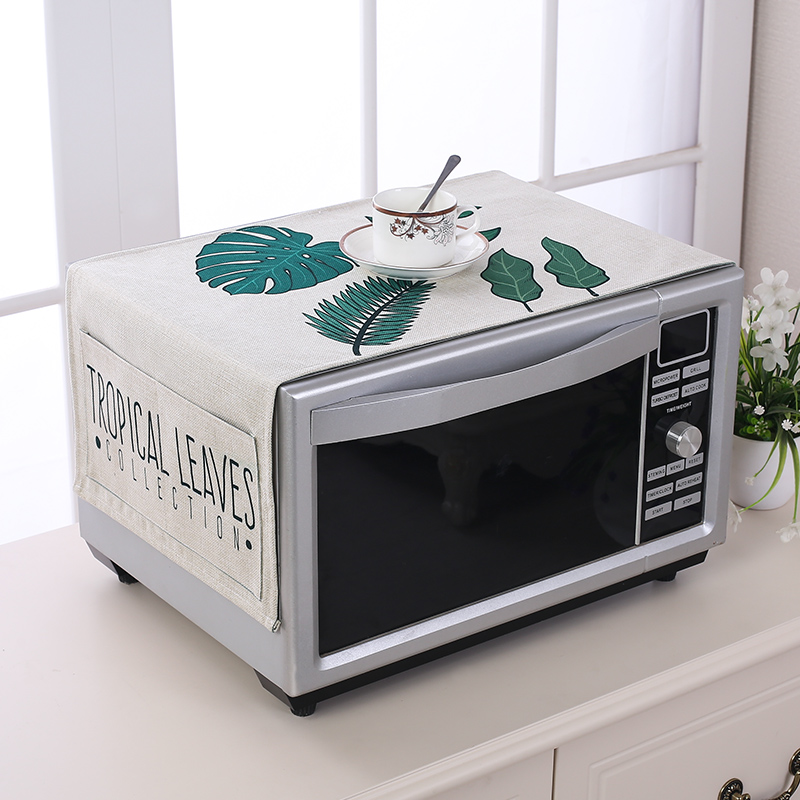 Microwave oven cover cloth Oven dust cover cloth Art cover towel dust cloth Microwave oven cover Grans microwave oven curtain