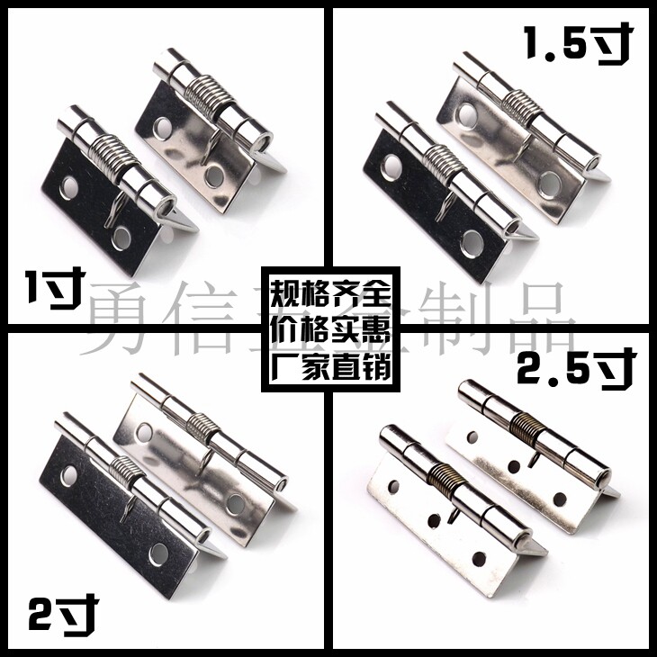 304 stainless steel spring hinge 1 inch 1 5 inch 2 inch 2 5 inch hinge fold flat open automatic closed cabinet door hinge
