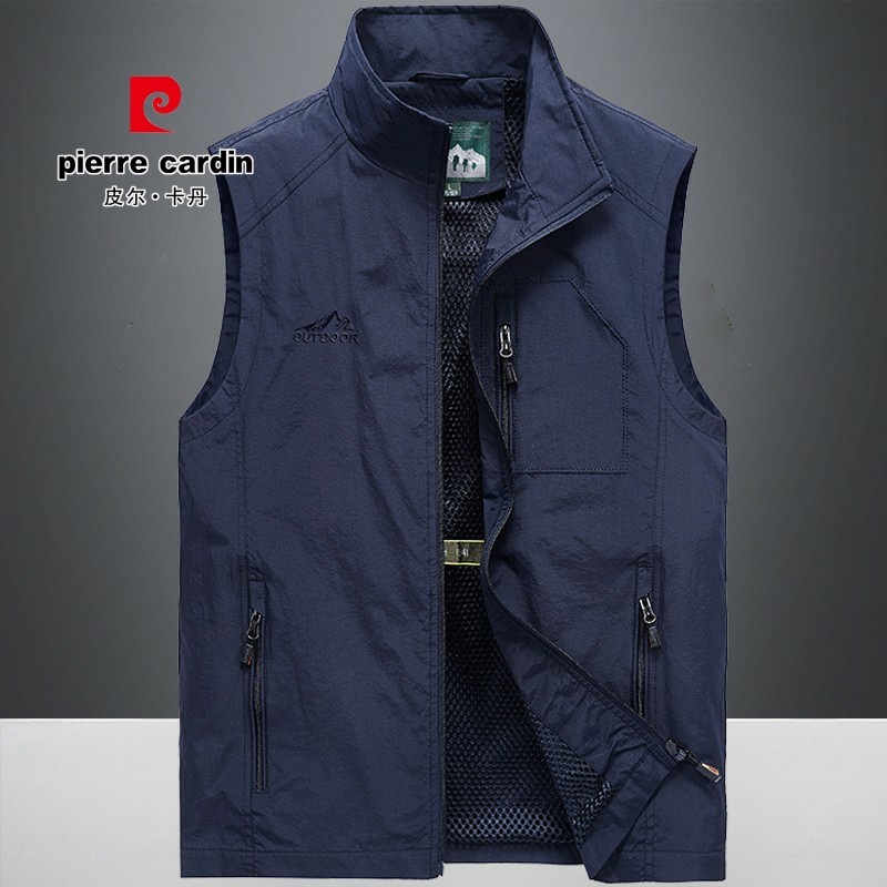 Pirkadan double-sided vest men's spring and autumn outdoor sports vest top, fleece vest, jacket