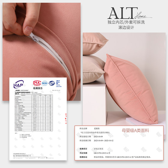 方形抱枕沙发客厅靠垫床头轻奢高级感靠背枕新款床上靠枕套不含芯