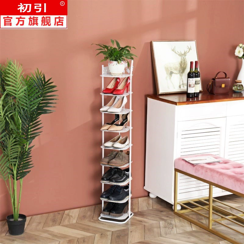Đơn giản giá giày hộ gia đình mini tam giác hành lang phòng khách không thấm nước ký túc xá hàng đơn khởi động hai lớp lắp ráp nhóm cửa - Kính khung