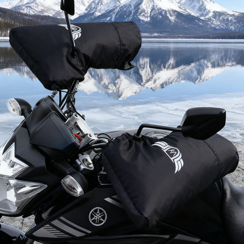 Electric Vehicle Handlebar Covers Are Thickened with Velvet in Winter, Waterproof and Windproof, Hand Guards for Motorcycle Riding, Rainproof, Cold-Proof and Warm