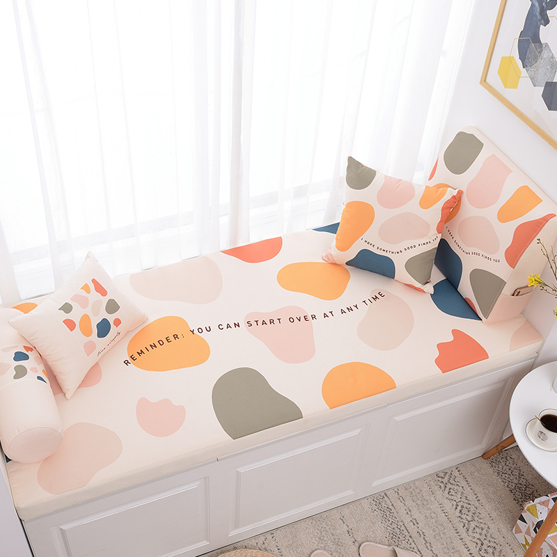 Bedroom window sill cushion bay window cushion net red light luxury simple modern princess tatami balcony sponge custom removable and washable