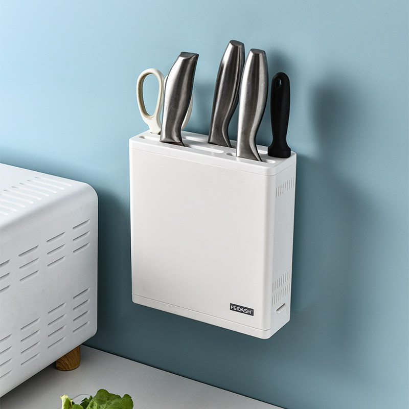 Kitchen with knife frame wall mounted wall to collect hook plastic creative simple suspension type multi-function