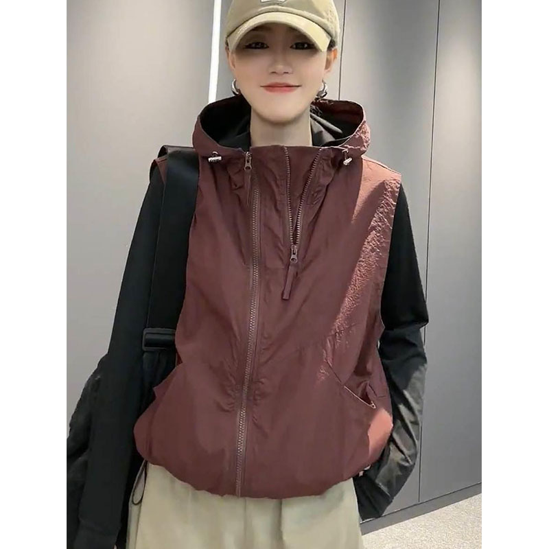 Windbreaker Vest for Women, Autumn Casual Sports Vest Jacket, Outdoor Softshell Jacket, Workwear Vest, Gilet Jacket