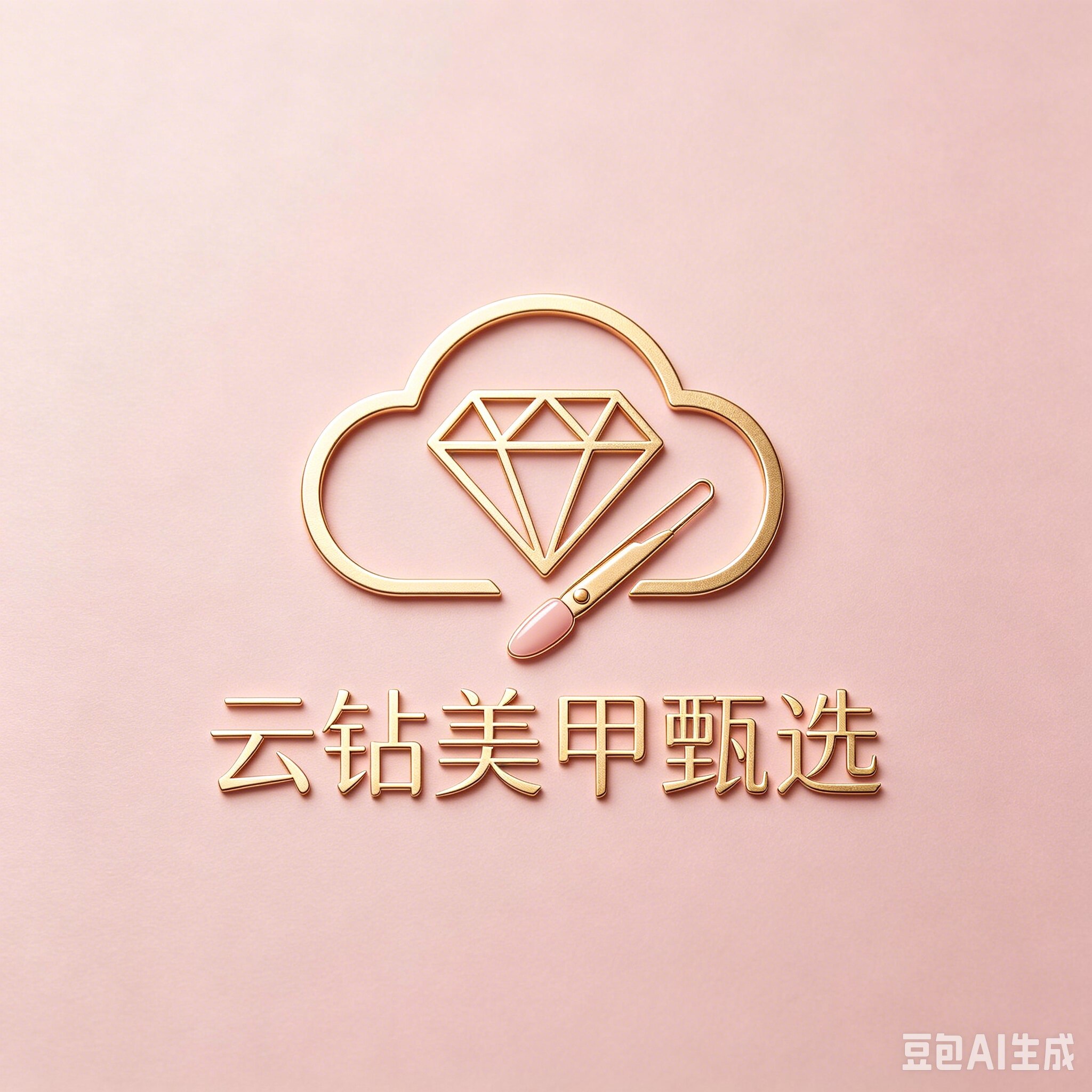 云钻美甲甄选的LOGO