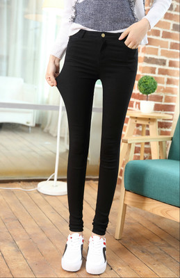 Kéo dài thêm 175 chiếc quần legging MM mùa thu và mùa đông cao, mặc quần lửng nhung mỏng, quần bó eo cao quần legging bầu