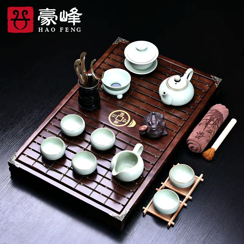 HaoFeng tea set solid wood tea tray tea tea tea table of a complete set of solid wood tea tray was kung fu tea set