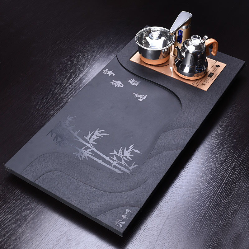 HaoFeng sharply stone tea tray ceramic kung fu tea set with a whole set of domestic induction cooker stone tea mixture