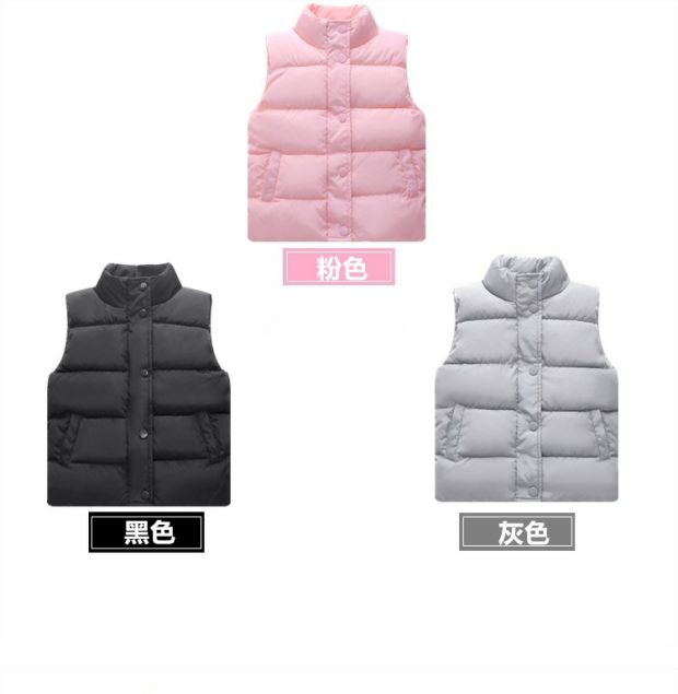 2018 mới cho trẻ em cổ áo cotton bé trai và bé gái lớn mùa thu đông áo phao cho bé gái