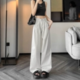 Весенние мятные джинсы, демисезонные штаны для отдыха, свободный крой, высокая талия, ностальгия, оверсайз