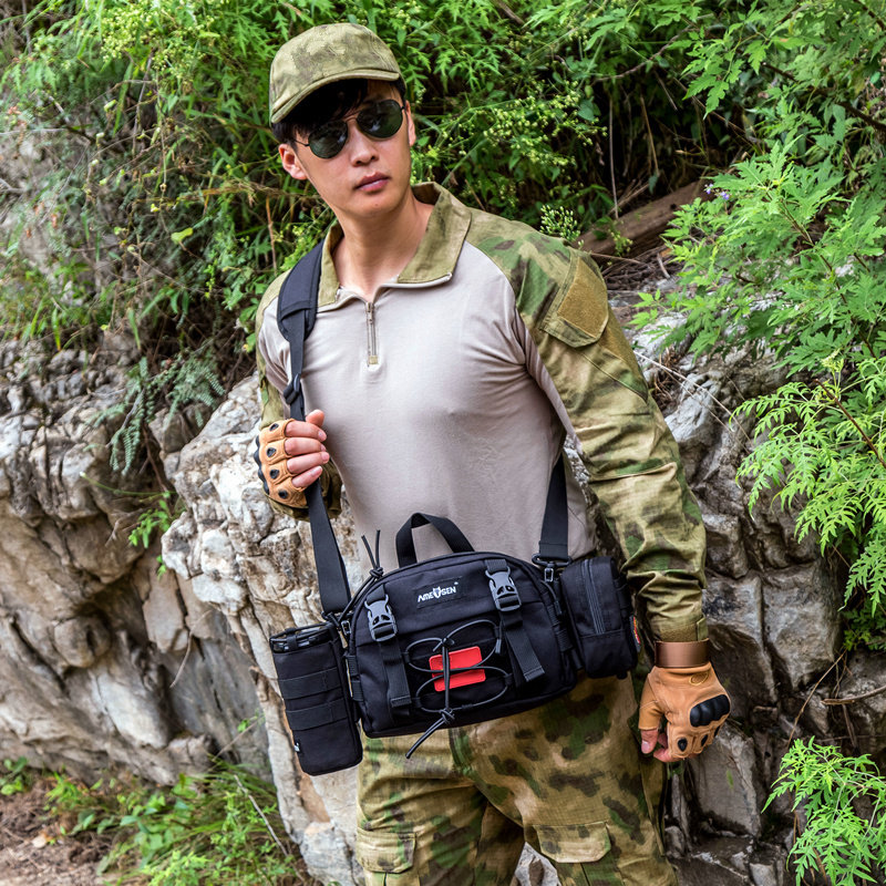 Amazon Outdoor Single Shoulder Bag Tactical Multi-functional Male Travel Road Water Resistance Module