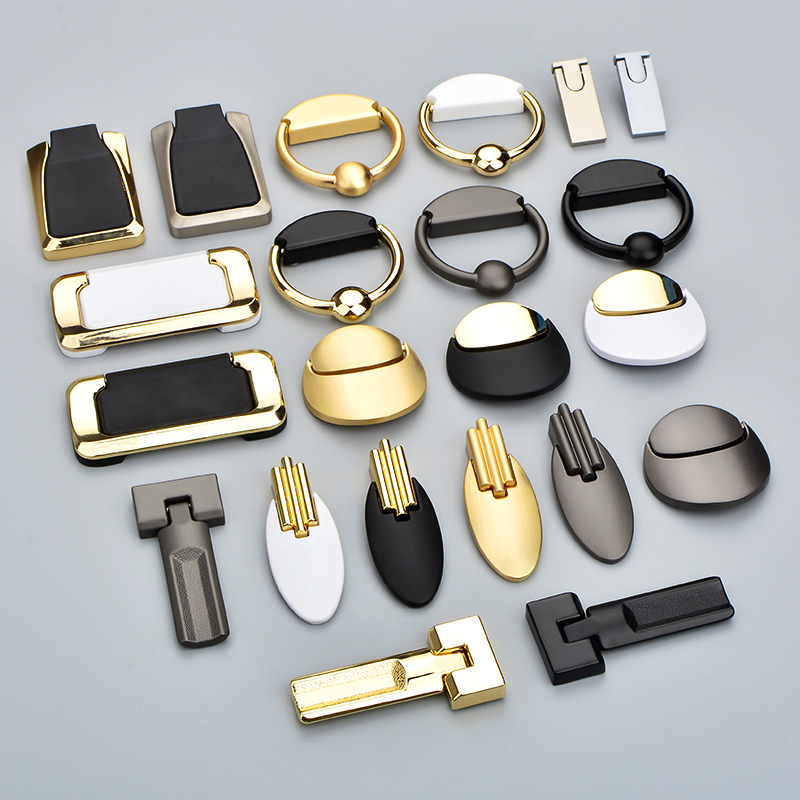 Tatami invisible flat fit handle modern minimalist Ming-fit overall closet cupboard door European-style wardrobe drawers Concealed Hanging handles