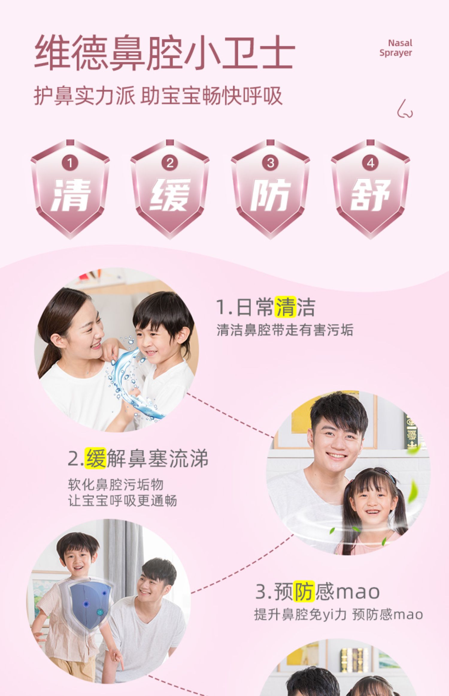 【维德医疗旗舰店】鼻炎喷雾冲洗通鼻剂