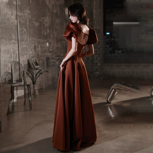 Французское вечернее платье 2025, новый стиль, женское роскошное нишевое элитное платье для проведения теста на банкетный темперамент