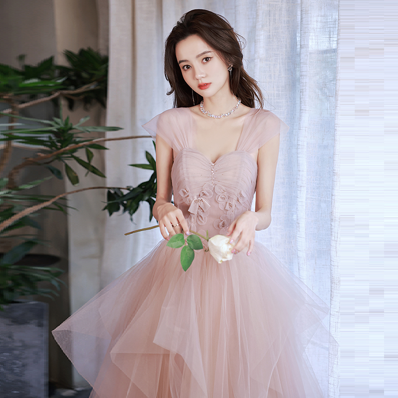 Elite fuchsia advanced evening dress, high-quality style, Birthday gift