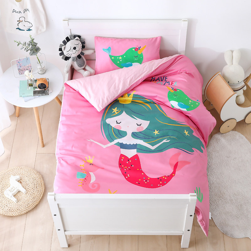 Class A cotton kindergarten quilt six-piece set of pure cotton three-piece set with core into the park multi-piece set baby nap futon