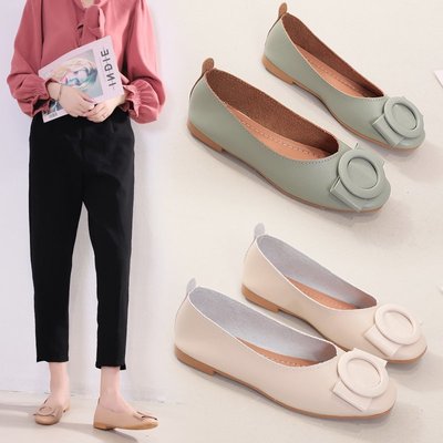 【仙女必备】芙显百搭平底豆豆鞋