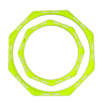 Octagonal agility circle physical fitness ring childrens sports basketball training auxiliary equipment for practicing dribbling ball control passing and breakthrough
