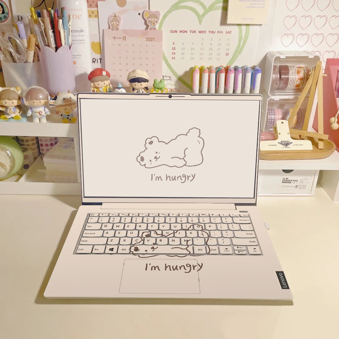 Papa bear cute computer protective film suitable for Lenovo air14 notebook film full set of rescuer y7000p shell protective cover Huawei Apple Xiaomi HP ASUS decorative scratch-resistant 15 6