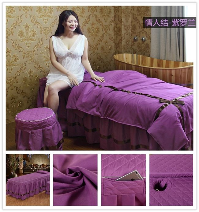 Beauty bed cover bốn mảnh massage cao cấp bao gồm thẩm mỹ viện thẩm mỹ cơ thể đặc biệt massage đẹp giường bìa tùy chỉnh gói - Trang bị tấm