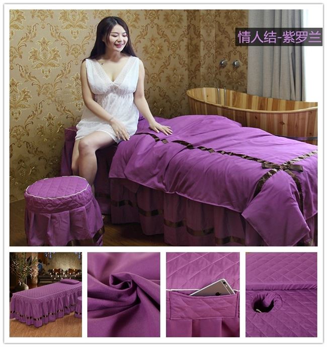 Beauty bed cover bốn mảnh massage cao cấp bao gồm thẩm mỹ viện thẩm mỹ cơ thể đặc biệt massage đẹp giường bìa tùy chỉnh gói - Trang bị tấm