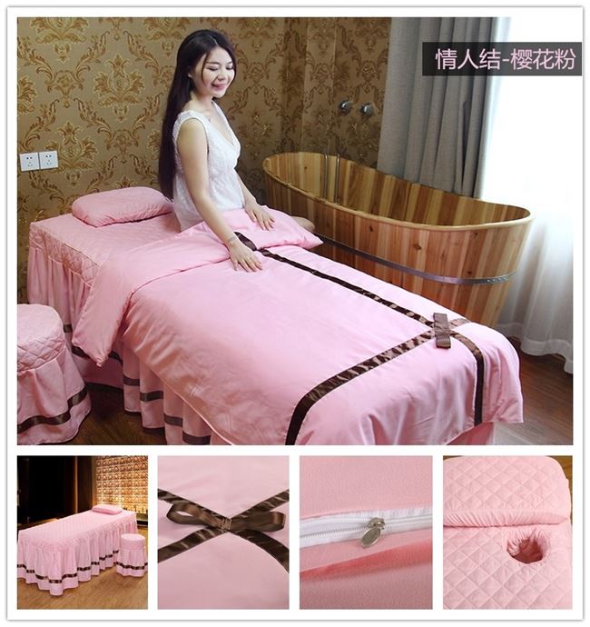 Beauty bed cover bốn mảnh massage cao cấp bao gồm thẩm mỹ viện thẩm mỹ cơ thể đặc biệt massage đẹp giường bìa tùy chỉnh gói - Trang bị tấm