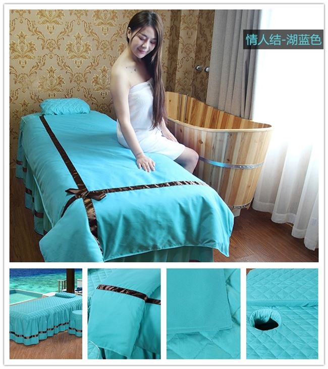 Beauty bed cover bốn mảnh massage cao cấp bao gồm thẩm mỹ viện thẩm mỹ cơ thể đặc biệt massage đẹp giường bìa tùy chỉnh gói - Trang bị tấm