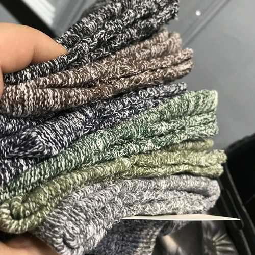 Демисезонные утепленные удерживающие тепло трикотажные шерстяные высокие сапоги, носки