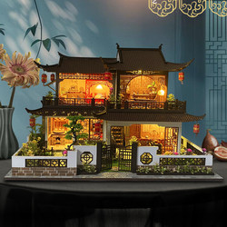 Meidai DIY Cottage Xixi Flower Garden Ancient Style Assembly Building Blocks Toy Architectural Model Villa Girl Gift Ornament