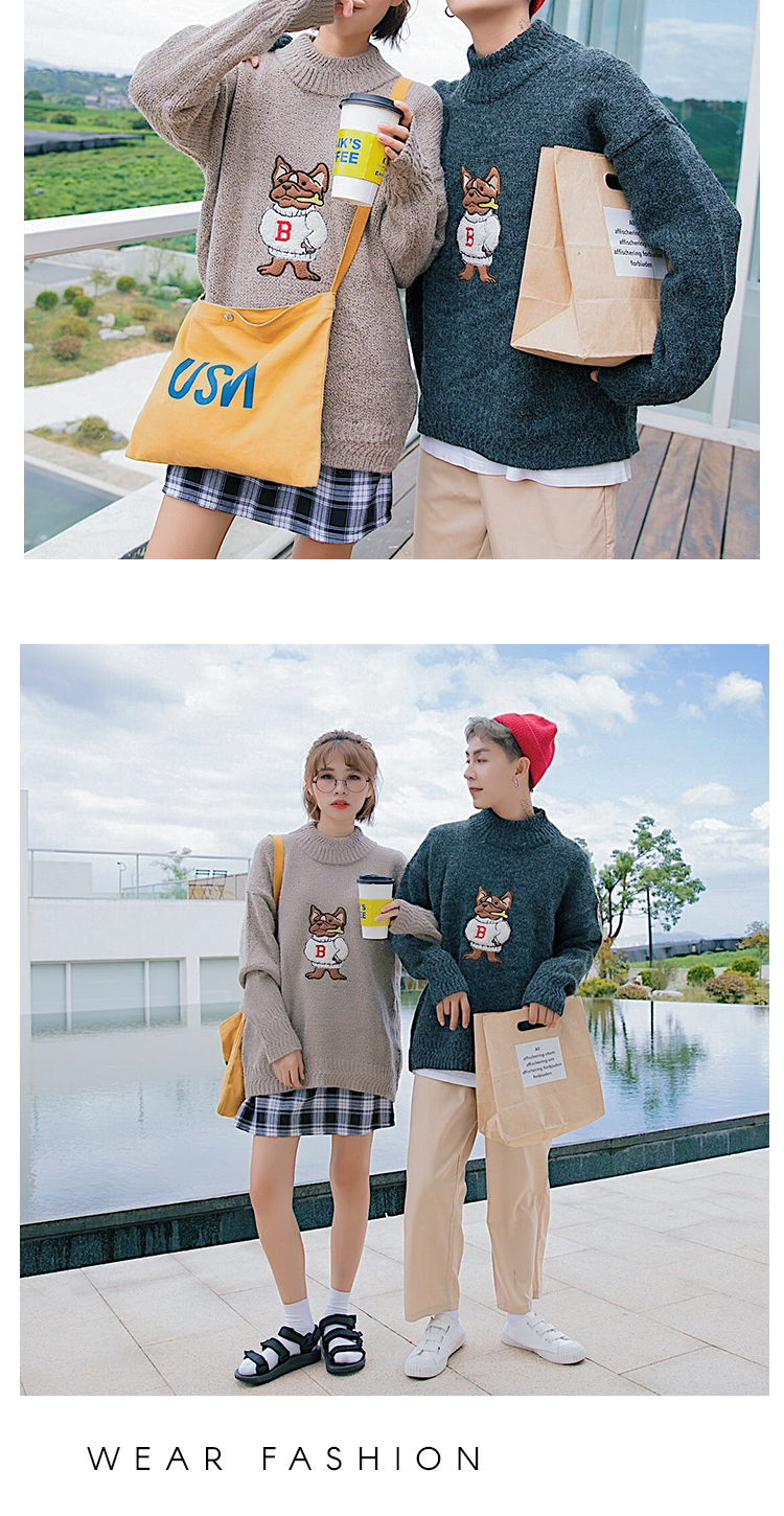 Áo len đôi nam 2018 phiên bản hoang dã mới của Hàn Quốc áo len unisex