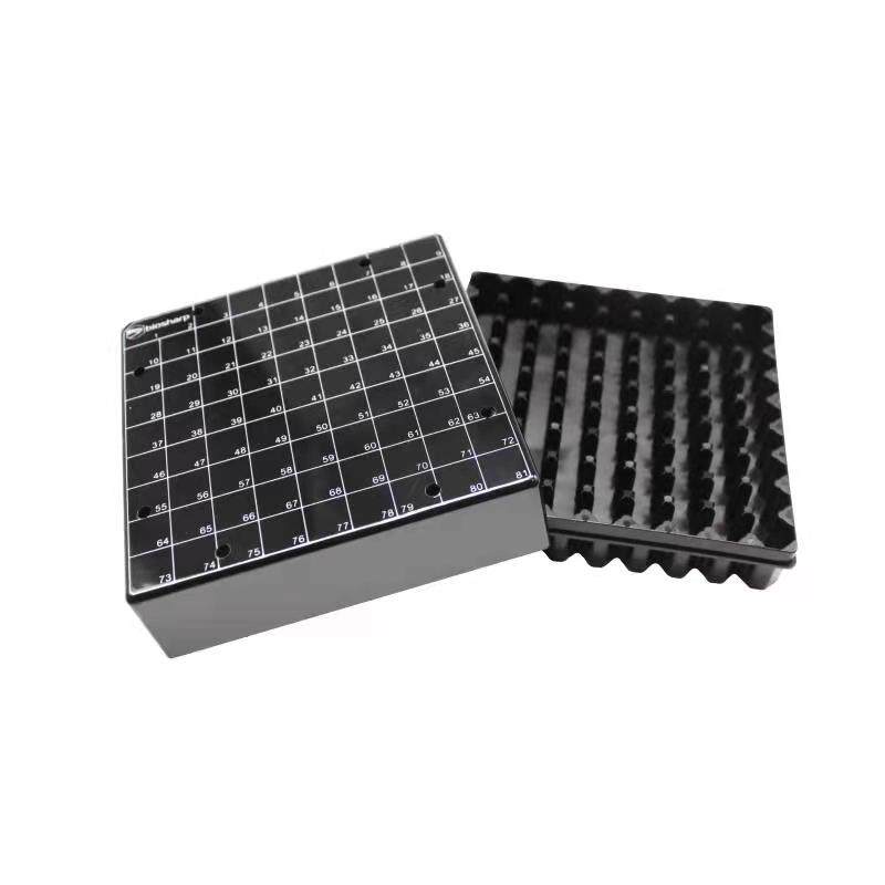 Biosharp BS-CVBP-81B 81孔2ml塑料冻存盒 PC 黑色