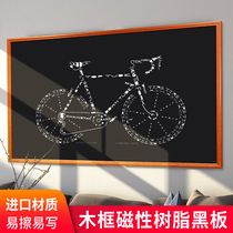 Fuxin Tongda blackboard magnetic double-sided hanging office household chalk writing bracket type mobile whiteboard wall conference teaching room wooden frame green board custom resin blackboard graffiti painting pasting board
