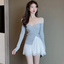 College wind cardiovert pleats in two sets 2021 The new womens spring and autumn salt teaters wear a ride-hailing street-less fashion