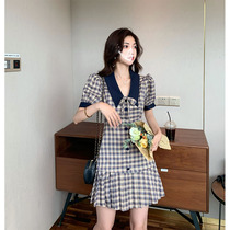2020 Summer new womens size Polo skirt goddess fan clothes small fragrance temperament wind pleated skirt dress