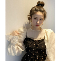 2020 Autumn new womens large size fashion age-reducing set foreign style small fragrance casual wind suspender skirt two-piece set