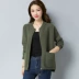 Mùa xuân 2019 và áo len mới đan cho nữ ngắn đoạn dài tay ngoài Hàn Quốc thời trang dây kéo áo len nữ lỏng lẻo - Đan Cardigan thoi trang cong so Đan Cardigan