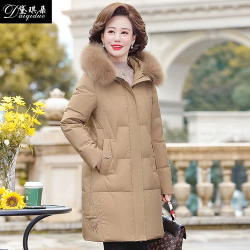 Демисезонная куртка для матери, пуховик, коллекция 2022, 40 лет, для среднего возраста, увеличенная толщина