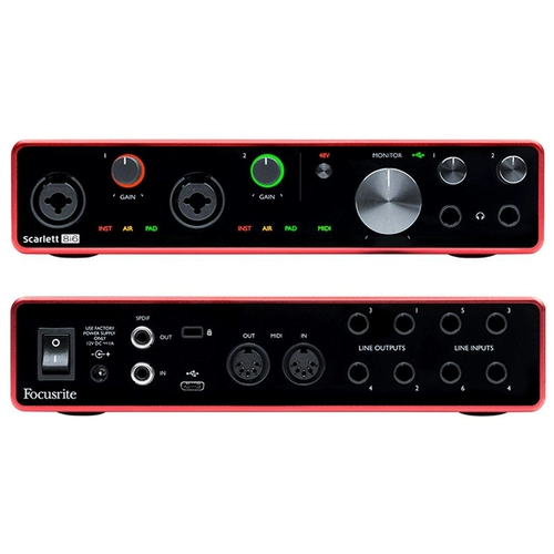 Focusrite FOXT 8I6 Профессиональная запись Dubbing Card Band Band Запись USB Audio Interface