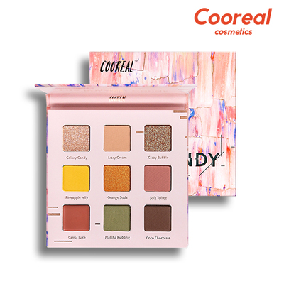 COOREAL糖果九色眼影盘日常哑珠光偏光亮片眼影膏易上色持久防水
